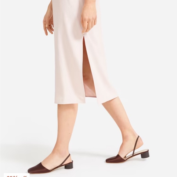 Everlane Pink Slip Midi Dress - Picture 3 of 7